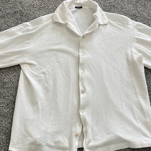 Kiton White Textured Shirt - Made in Italy! - Picture 5 of 11